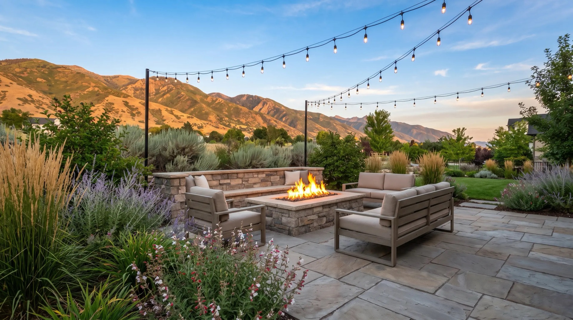 Backyard patio and hardscape installation