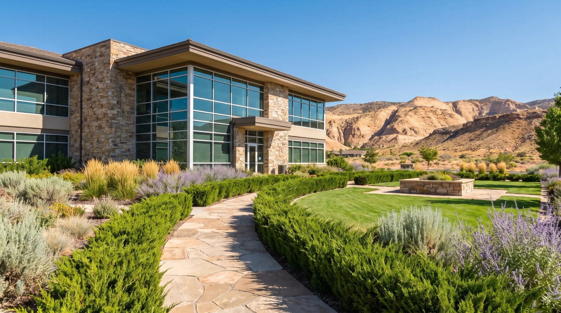 Commercial landscape design project