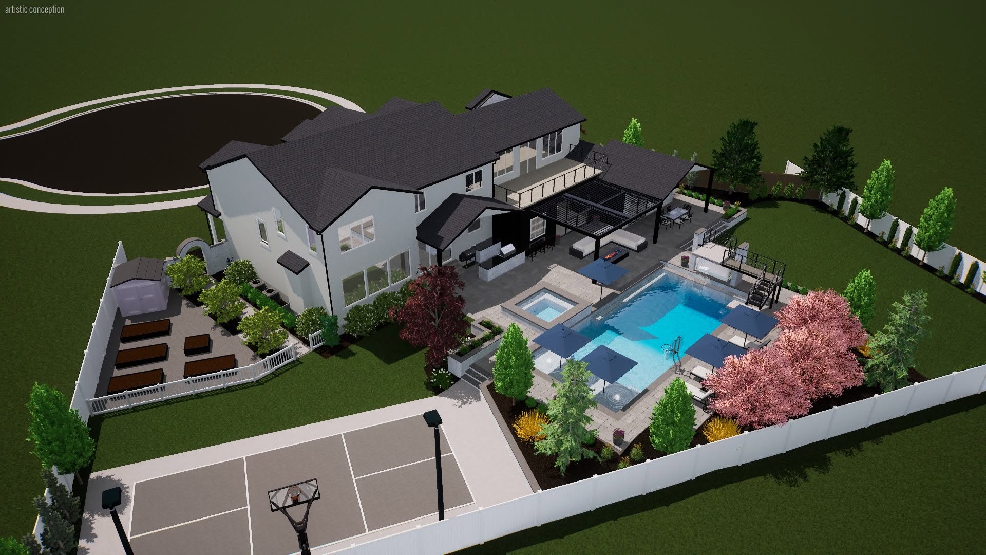 EdgeRock landscape design rendering